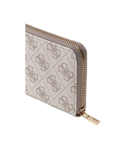 GUESS PORTAFOGLI DONNA WALLET LAUREL II SMALL AROUND ZIP DARK TAUPE LOGO SWSG74 126