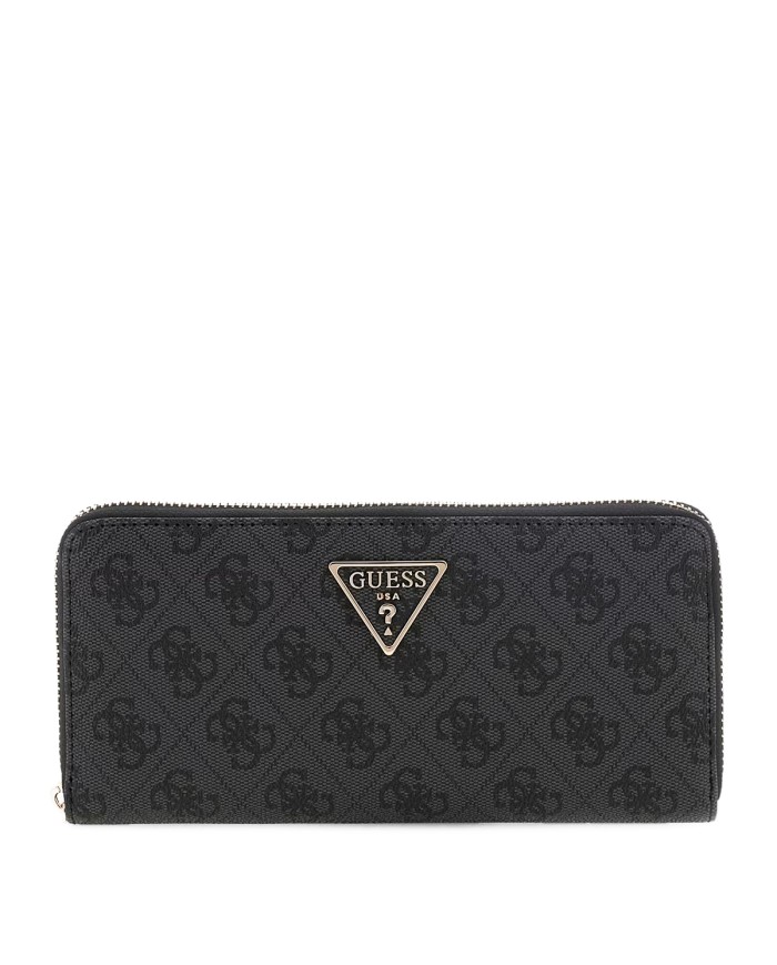 GUESS GUESS PORTAFOGLI DONNA WALLET LAUREL II LARGE AROUND ZIP COAL LOGO SWSG74 126
