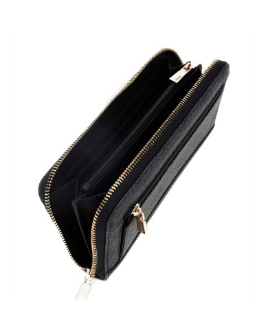 GUESS PORTAFOGLI DONNA WALLET LAUREL II LARGE AROUND ZIP COAL LOGO SWSG74 126