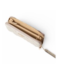 GUESS GUESS PORTAFOGLI DONNA WALLET LAUREL II LARGE AROUND ZIP DARK TAUPE LOGO SWSG74 126