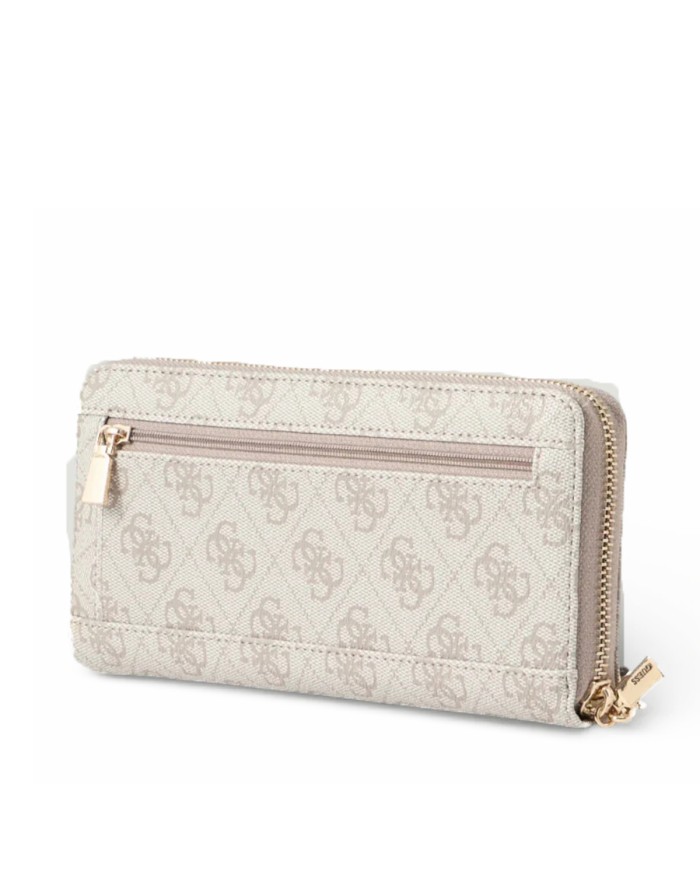 GUESS PORTAFOGLI DONNA WALLET LAUREL II LARGE AROUND ZIP DARK TAUPE LOGO SWSG74 126