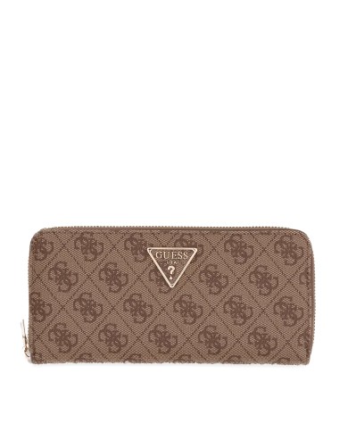 GUESS PORTAFOGLI DONNA WALLET LAUREL II LARGE AROUND ZIP LATTE LOGO SWSG74 126