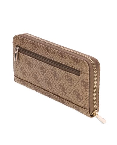 GUESS PORTAFOGLI DONNA WALLET LAUREL II LARGE AROUND ZIP LATTE LOGO SWSG74 126