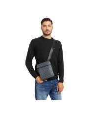 GUESS BORSELLO UOMO MILANO CROSSBODY FLAT BLACK HMEVZL 225
