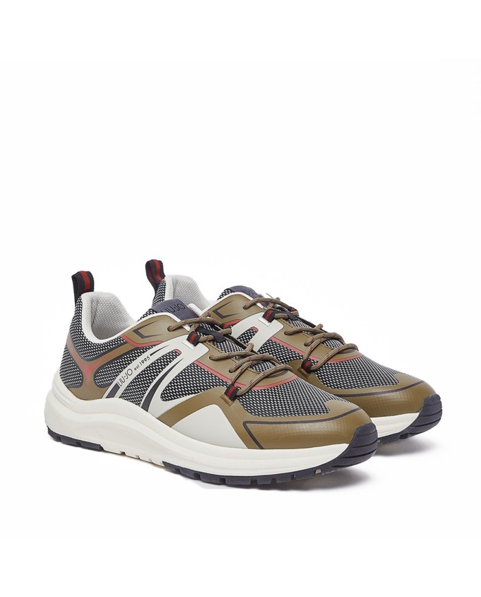 LIU-JO CALZATURE SCARPA UOMO SNEAKERS URBAN TRAKKING XPLORE 02 FRAMIS MESH JUNGLE 7B6009TX 126