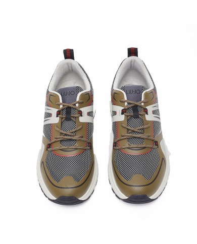 LIU-JO CALZATURE SCARPA UOMO SNEAKERS URBAN TRAKKING XPLORE 02 FRAMIS MESH JUNGLE 7B6009TX 126