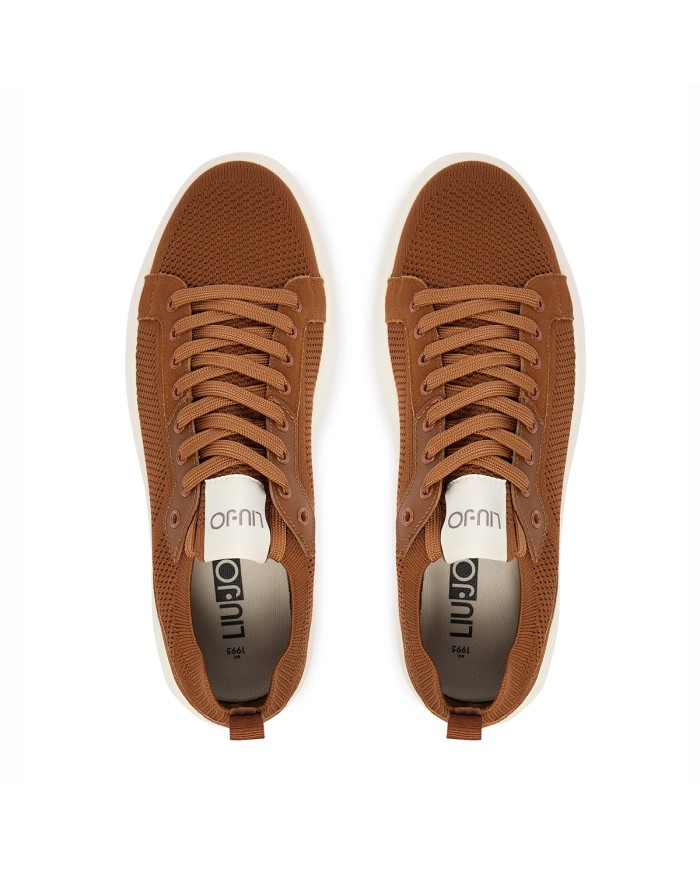 LIU-JO CALZATURE SCARPA UOMO SNEAKERS BIG 06 KNIT COW SUEDE CHOCCOLATE 7B6011 126