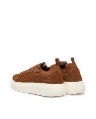 LIU-JO CALZATURE SCARPA UOMO SNEAKERS BIG 06 KNIT COW SUEDE CHOCCOLATE 7B6011 126