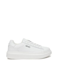 LIU-JO CALZATURE SCARPA UOMO SNEAKERS BIG 01 LEATHER WHITE WHITE 7G4011 126