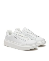 LIU-JO CALZATURE SCARPA UOMO SNEAKERS BIG 01 LEATHER WHITE WHITE 7G4011 126