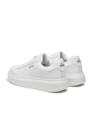 LIU-JO CALZATURE SCARPA UOMO SNEAKERS BIG 01 LEATHER WHITE WHITE 7G4011 126