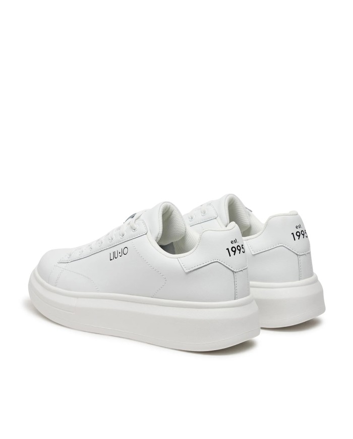 LIU-JO CALZATURE SCARPA UOMO SNEAKERS BIG 01 LEATHER WHITE WHITE 7G4011 126