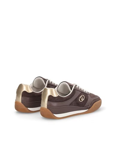 LIU-JO CALZATURE SCARPA DONNA SNEAKERS LEWIS 01 COW SUEDE CALF LEATHER EBANO BA6039 126