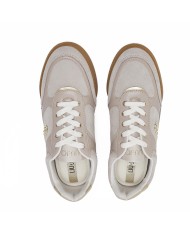 LIU-JO CALZATURE SCARPA DONNA SNEAKERS LEWIS 01 COW SUEDE CALF LEATHER WARM STONE BA6039 126