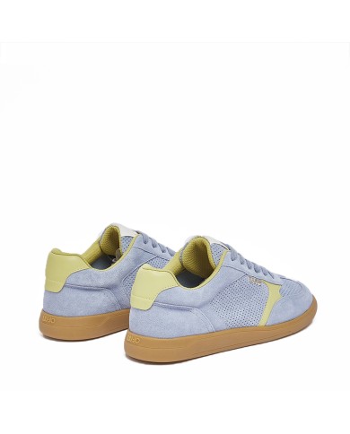LIU-JO CALZATURE SCARPA DONNA SNEAKERS CONNOR 01 COW SEUDE TRAFORATA CITRONETTE BA6051PX 126