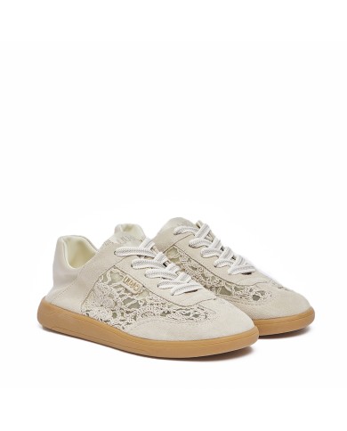 LIU-JO CALZATURE SCARPA DONNA SNEAKERS CONNOR 03 MACRAME COW SUEDE ROPE NATURAL BA6071TX 126