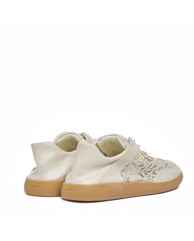 LIU-JO CALZATURE SCARPA DONNA SNEAKERS CONNOR 03 MACRAME COW SUEDE ROPE NATURAL BA6071TX 126