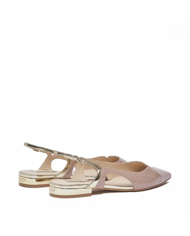LIU-JO CALZATURE SCARPA DONNA SLING BACK VIVEN 07  PATENT MIRROR NUDE SA6029EX 126