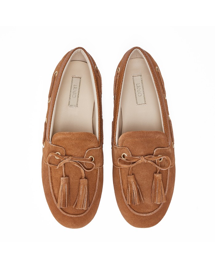 LIU-JO CALZATURE SCARPA DONNA MOCASSINO SKIPPER 03 COW SUEDE CON NAPPINE SADDLE SA6049PX 126