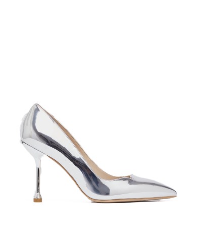 LIU-JO CALZATURE SCARPA DONNA DECOLLETE LAMINATE MY DEMI 04 METALLIC SILVER SXX009EX 126