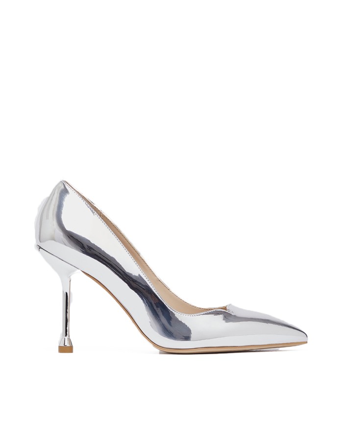 LIU-JO CALZATURE SCARPA DONNA DECOLLETE LAMINATE MY DEMI 04 METALLIC SILVER SXX009EX 126