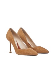 LIU-JO CALZATURE SCARPA DONNA DECOLLETE MY DEMI 04 KID SUEDE CAMOSCIO CAMEL SXX009EX 126