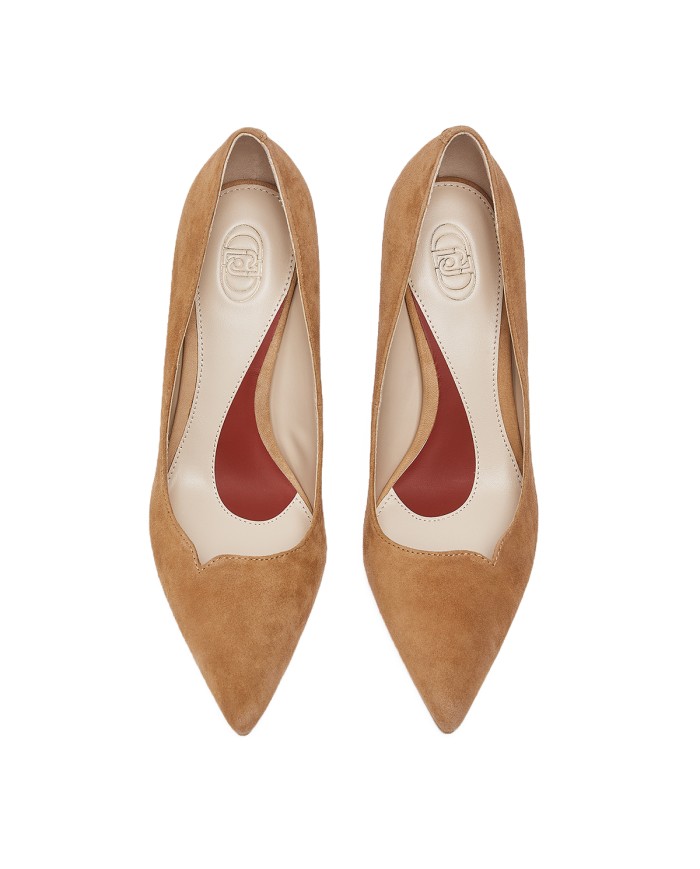 LIU-JO CALZATURE SCARPA DONNA DECOLLETE MY DEMI 04 KID SUEDE CAMOSCIO CAMEL SXX009EX 126