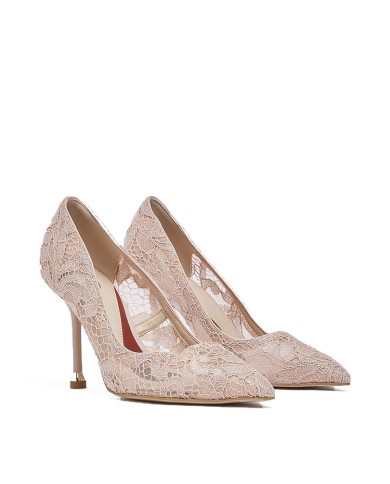 LIU-JO CALZATURE SCARPA DONNA DECOLLETE MY DEMI 04 PIZZO LAC FABRIC BLUSH SXX009TX 126