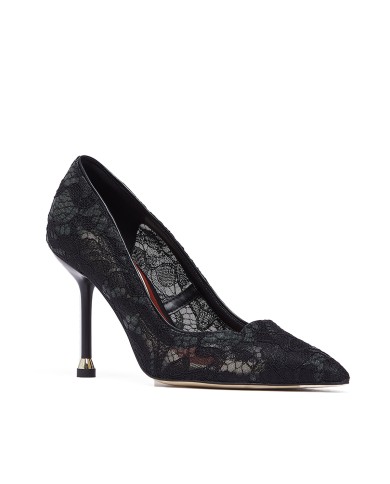 LIU-JO CALZATURE SCARPA DONNA DECOLLETE MY DEMI 04 PIZZO LAC FABRIC BLACK SXX009TX 126