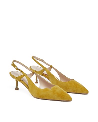 LIU-JO CALZATURE SCARPA DONNA SLING BACK MY DEMI 14 SUEDE MUSTARD SXX015EX 126