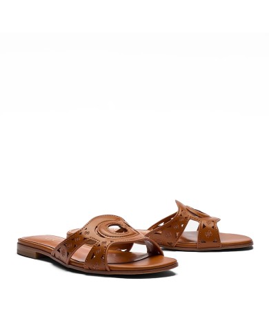 GUESS SANDALI DONNA CIESTA 2 INTRECCIATI BROWN FLJCS2 126