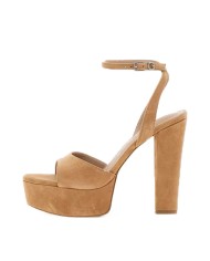 GUESS SCARPA DONNA SANDALO ALTO IN SUEDE HITTEN BROWN FLPHIT 126