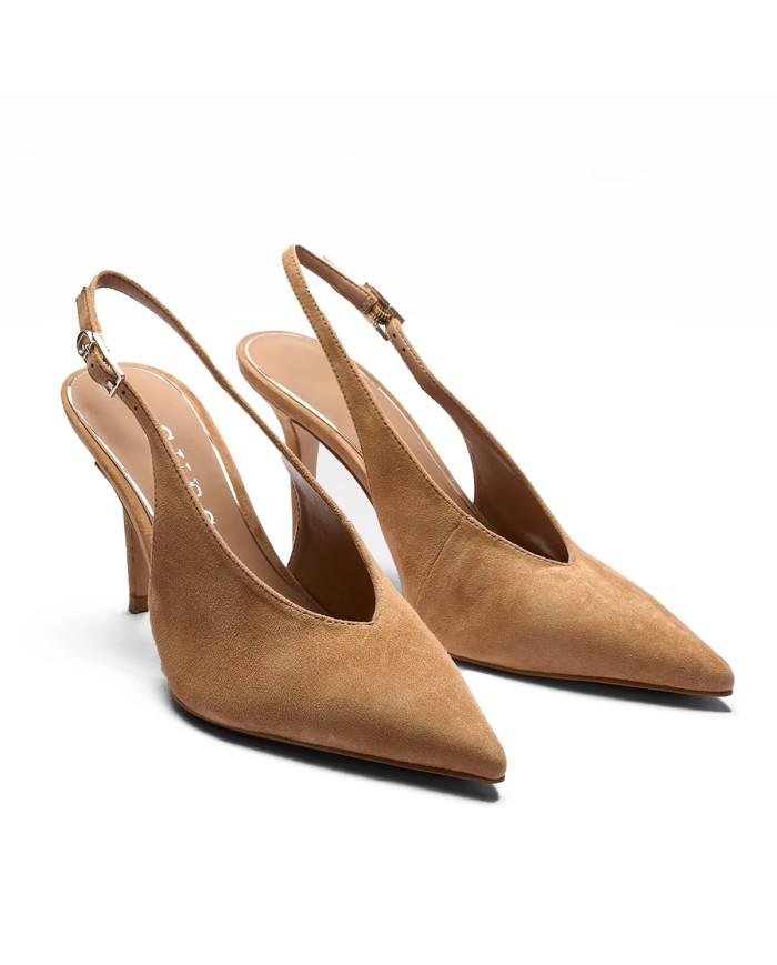 GUESS SCARPA DONNA SLINGSBACK SUEDE PRIMO BROWN FLPPRI 126