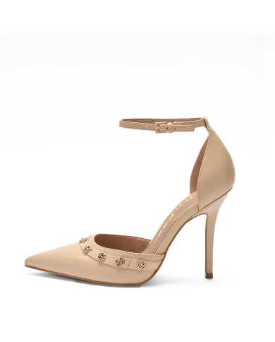 GUESS SCARPA DONNA DECOLLETE LOGO G PEONY NANAE NUDE FLPHIT 126