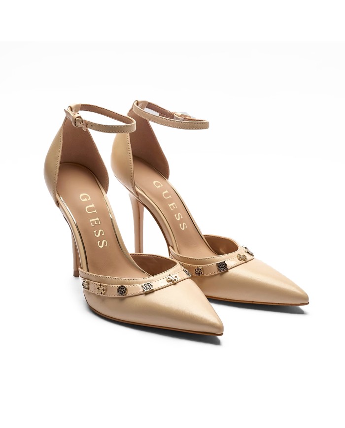 GUESS SCARPA DONNA DECOLLETE LOGO G PEONY NANAE NUDE FLPHIT 126