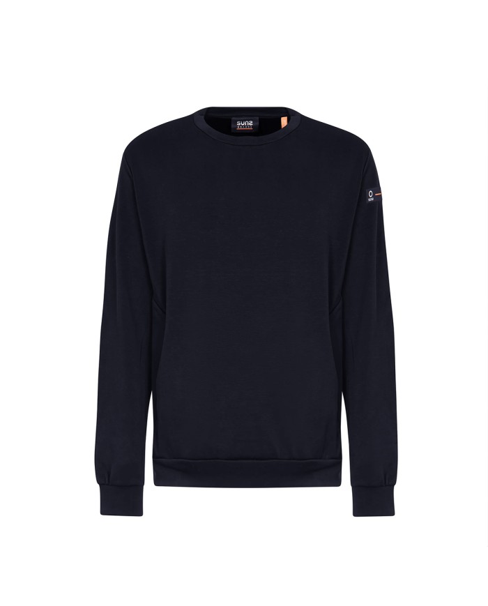 SUNS FELPA UOMO GIROCOLLO FLEECE BOARDS GIPO LUX BLACK MFS61001U 126