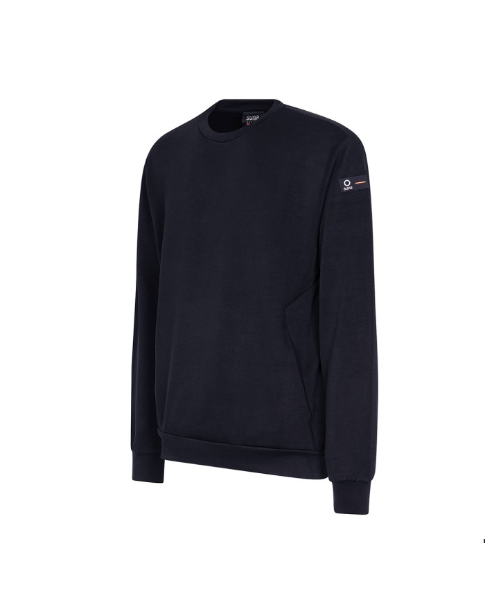 SUNS FELPA UOMO GIROCOLLO FLEECE BOARDS GIPO LUX DARK BLUE MFS61001U 126