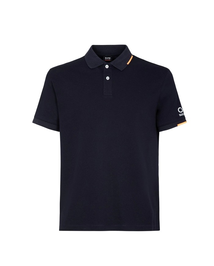 SUNS POLO UOMO BOARDS FEDERICO TAG IN PIQUET DARK BLUE PLS61008U 126