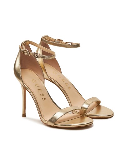 GUESS SCARPA DONNA SANDALO ALTO KABIL 3 PELLE PLATINO FL8KIL 125