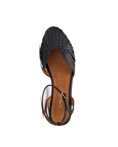 FRAU SCARPA DONNA SANDALI RAGNETTO IN PELLECON LISITINI SOTTILI NERO 03M3 126