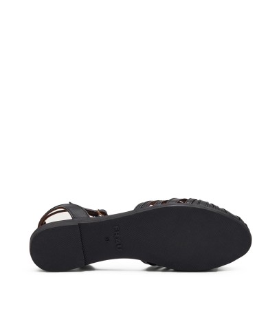 FRAU SCARPA DONNA SANDALI RAGNETTO IN PELLECON LISITINI SOTTILI NERO 03M3 126