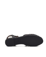 FRAU SCARPA DONNA SANDALI RAGNETTO IN PELLECON LISITINI SOTTILI NERO 03M3 126