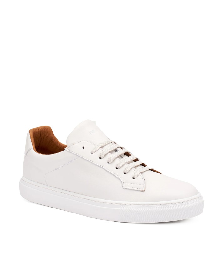 FRAU SCARPA UOMO SNEAKERS BASIC IN PELLE BIANCO 29M1 126