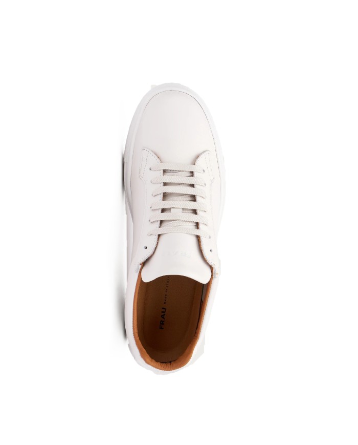 FRAU SCARPA UOMO SNEAKERS BASIC IN PELLE BIANCO 29M1 126