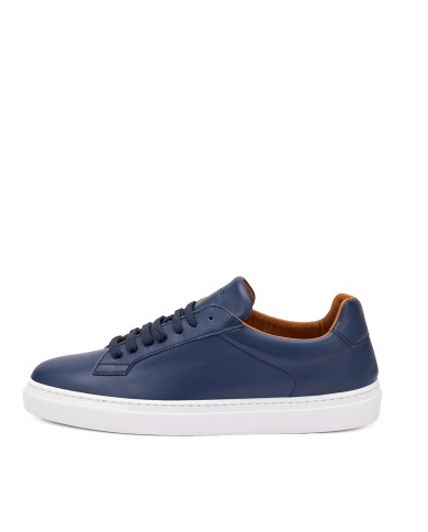 FRAU SCARPA UOMO SNEAKERS BASIC IN PELLE BLUE 29M1 126