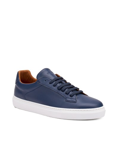 FRAU SCARPA UOMO SNEAKERS BASIC IN PELLE BLUE 29M1 126