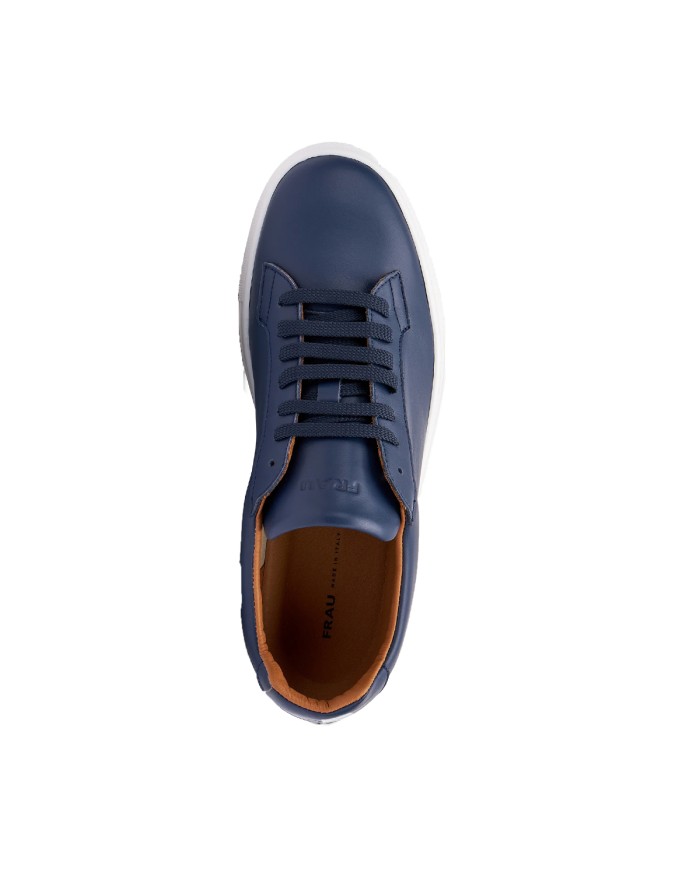 FRAU SCARPA UOMO SNEAKERS BASIC IN PELLE BLUE 29M1 126