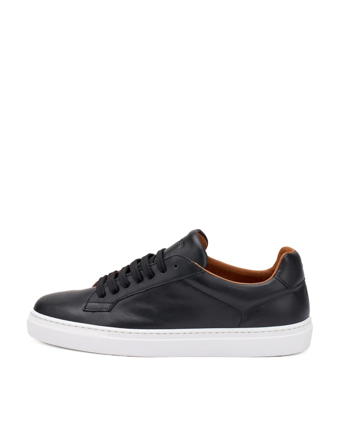 FRAU SCARPA UOMO SNEAKERS BASIC IN PELLE NERO 29M1 126
