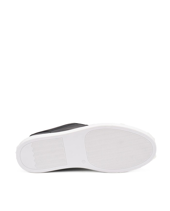 FRAU SCARPA UOMO SNEAKERS BASIC IN PELLE NERO 29M1 126
