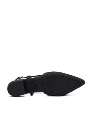 FRAU SCARPA DONNA SLING BACK IN RAFIA EFFETO SPIGA NERO 63F1 126